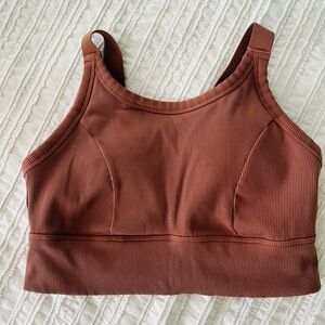 EUC Aerie offline Women's Brown Ribbed Sports Bra XL